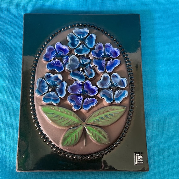 Vintage Ceramic Wall Hanging. Stoneware Plaque. JIE Sweden. 1970s