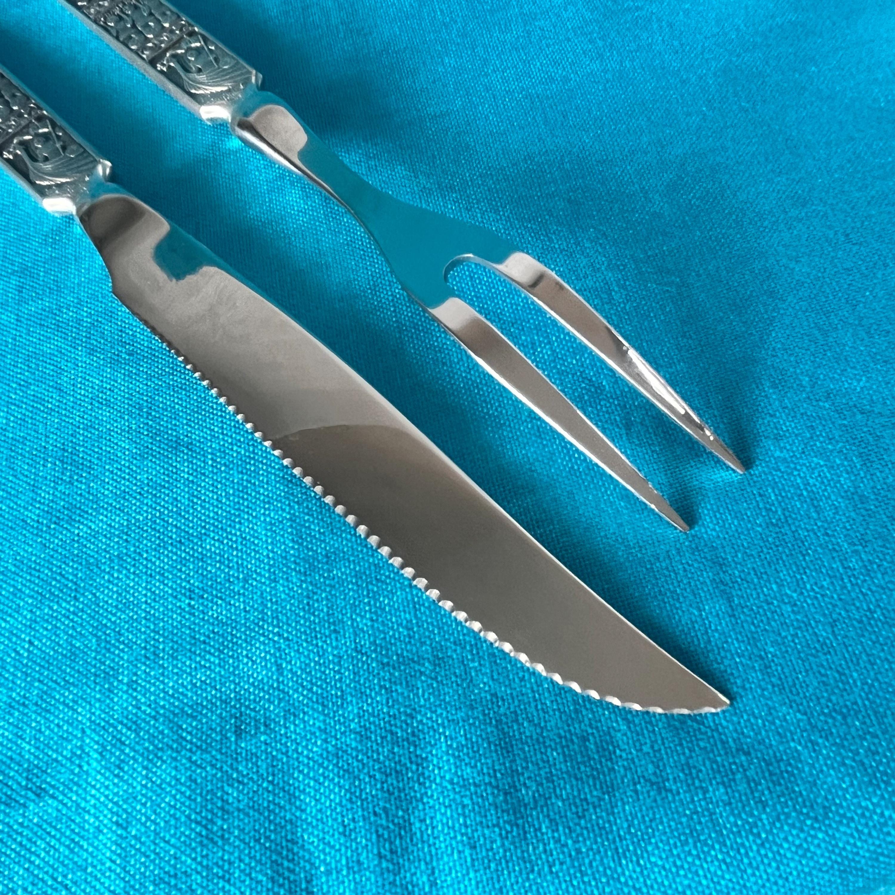 kongetinn ノルウェー製 Kongetinn Norwegian Pewter. Meat Carving Utensils. Fork and Knife