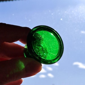 6 Swedish Plastic Cabinet Knobs. Forest Green. For Furniture. 1960s. Light Weight. Dresser Pulls. Drawer Knobs.