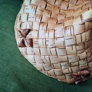 Plaited Folk Art Birch Bark Big Bowl. Very Intricate Made. in ...