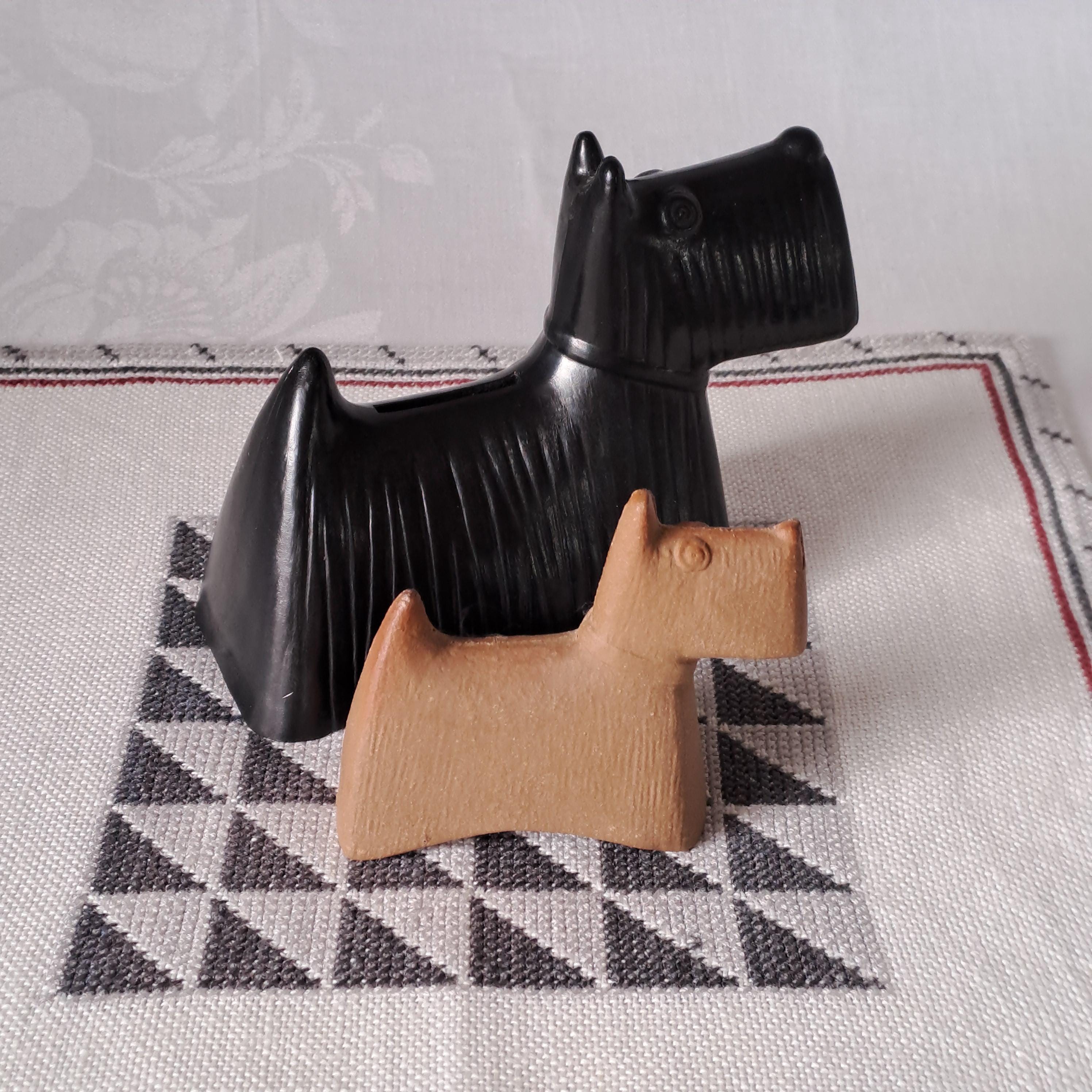 Stig Lindberg Scottish Dogs. Vintage 2 Piece Set. 1 in Ceramic
