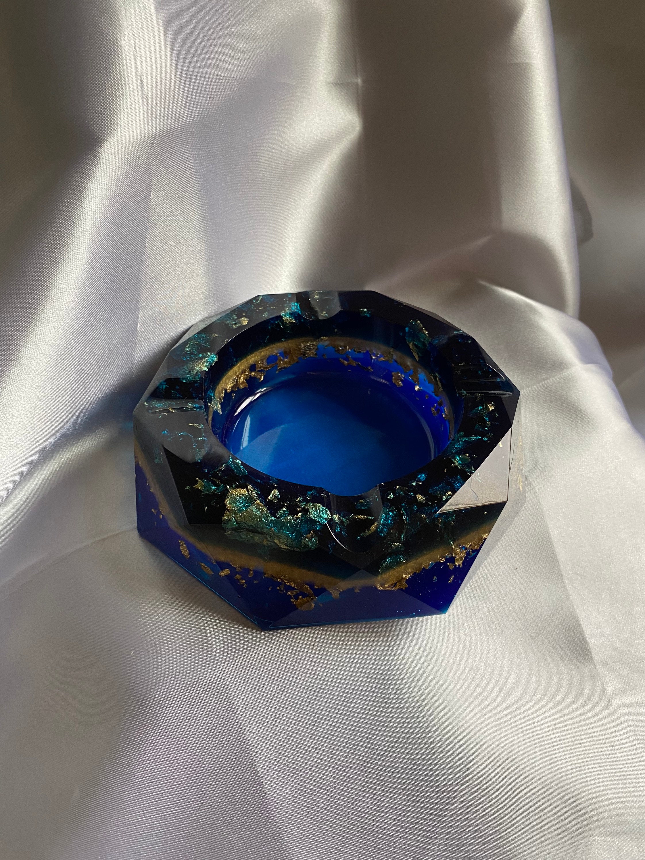 Big Blue Ashtray Etsy
