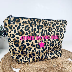Bolsa de higiene Maxi Leopard/Bolsa grande/Bolsa estrela/Bolsa jeans/Bolsa de maquiagem/Presente de aniversário para mulheres/Presente para namorada