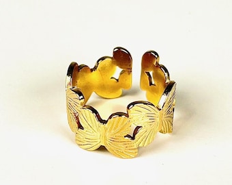 Gold butterfly ring/Gold stainless steel ring/Adjustable ring/Boho ring/Birthday gift for women/Trendy ring
