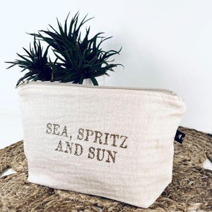 Piccola borsa in garza di cotone Spritz/Borsa per accessori/Borsa per il trucco/Regalo di compleanno per donna/Regalo per fidanzata