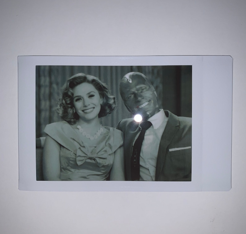 WandaVision b/&w Instax mini Polaroids