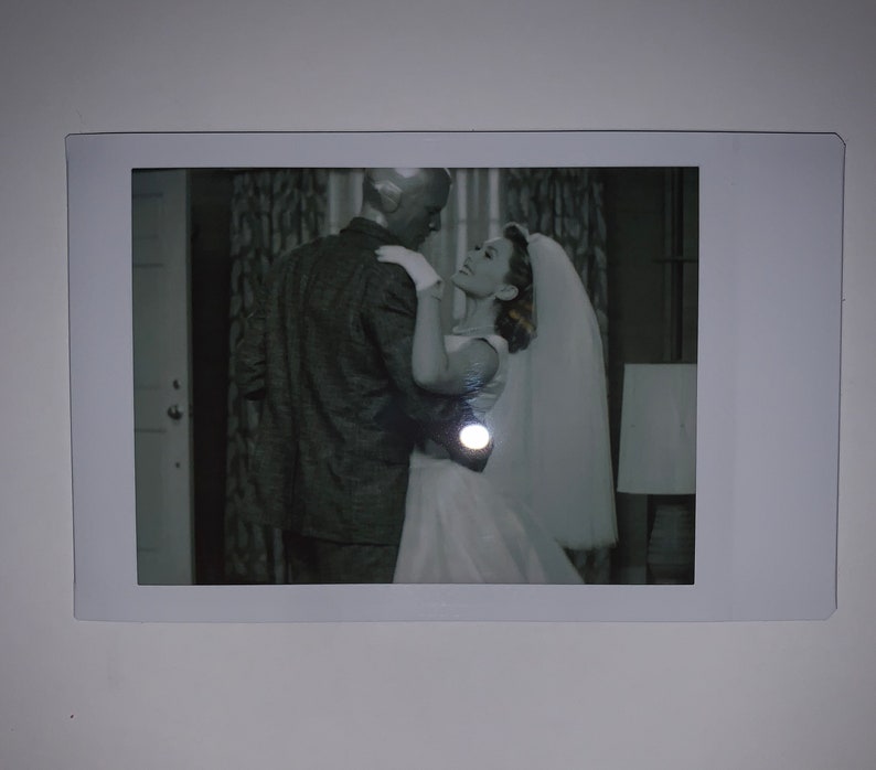 WandaVision b/&w Instax mini Polaroids