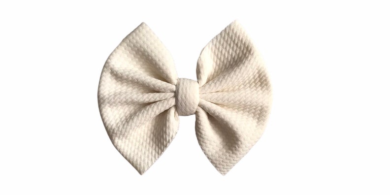 Big Bow on Nylon Big Bows Toddler Headwraps CREAM|IVORY Baby Headwraps Big Bow Headwraps Big Bow on Clip Big Bow Baby Headbands