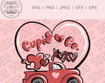 Valentines Day Vintage Farm Truck SVG Digital File Download | Valentines Day Hearts SVG | Valentines Cricut Cut File | Valentines XOXO svg