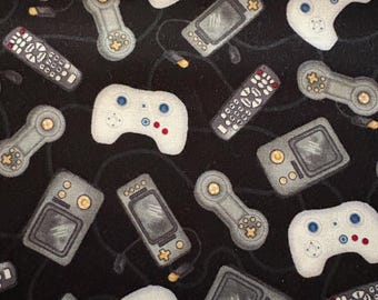 Video Game Controller Fabric by the Yard |  fabric for Kids | 100% Cotton Gamer Fabric By the Yard | Ready to Ship