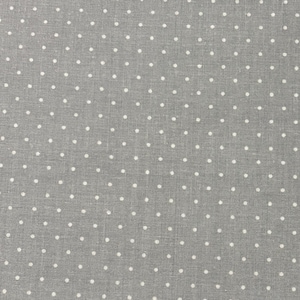 Light Grey Polka Dot Fabric by the Yard | Kids Grey Polka dot fabric | 100% Cotton Grey Blue Polka Dot Fabric By the Yard | Ready to Ship