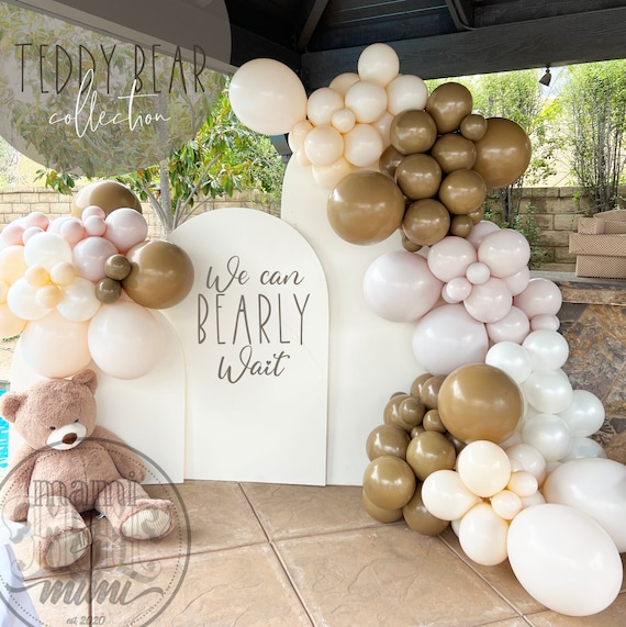 Customizable teddy bear garland 2m - Baby shower decoration