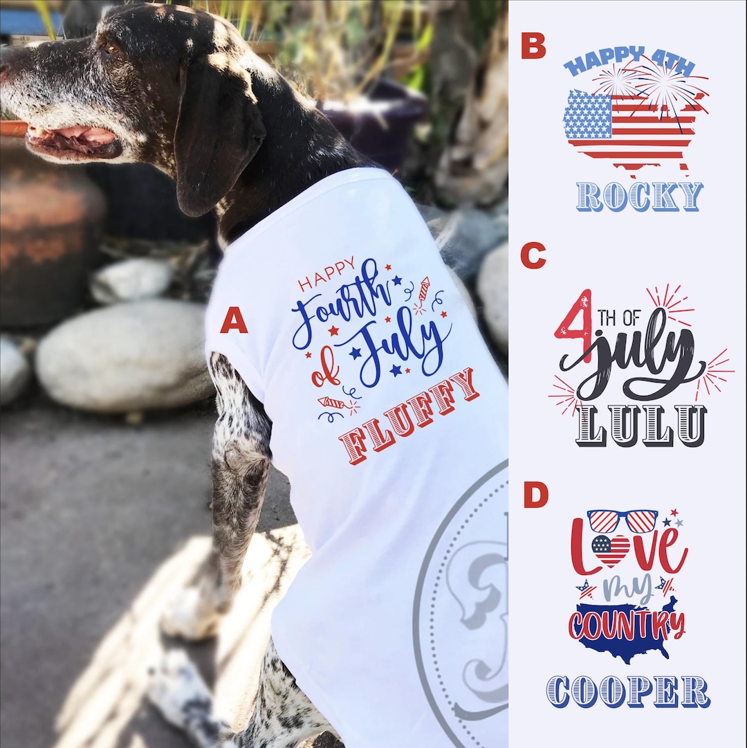 Dog Outfits 4th Of July Dog Shirt Personalized 4th Of July Dog