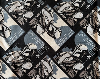 Tessuto stampato Mandalorian Star Wars tagliato su misura / Tessuto stampato / Tessuto stampato 100% cotone tagliato su misura / Tessuto per bambini / Tessuto artigianale