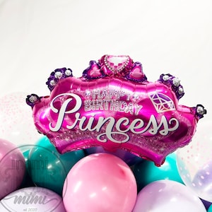 Giant Princess Crown Mylar Folie Ballon, Grote Princess Crown Verjaardag Decoratie, Prinses thema Verjaardag, Meisjes Roze Verjaardag Party Decor