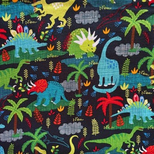 Tessuto con stampa di dinosauri tagliato su misura / Tessuto con stampa di leopardi animali / Tessuto con stampa di animali 100% cotone tagliato su misura / Tessuto con unicorno