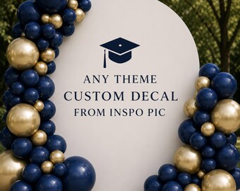 ANY Theme Custom Vinyl Decal for Balloon Business | Birthday Backdrop Sign for Event Planners | Party Display Decal | Custom Name Vinyl