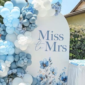 Fräulein mss Brautparty-Wandaufkleber-Aufkleber-Zeichen, Junggesellinnenabschied-Ballon-Bogen-Wanddekoration, Brautparty-Dekor-Abziehbild-Aufkleber