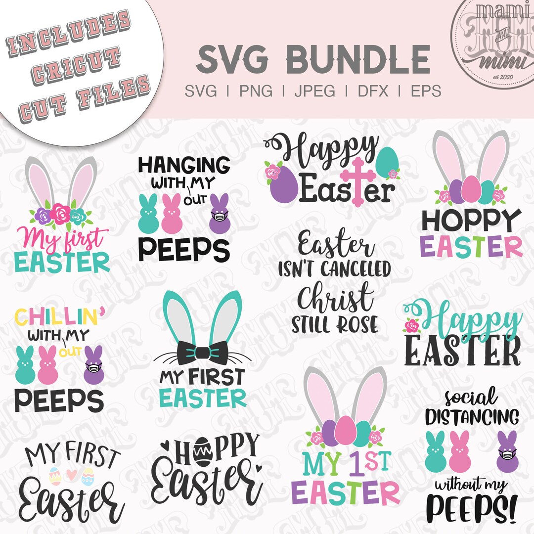 Easter SVG Bundle Digital File Download | Happy Easter Cricut Cut File ...