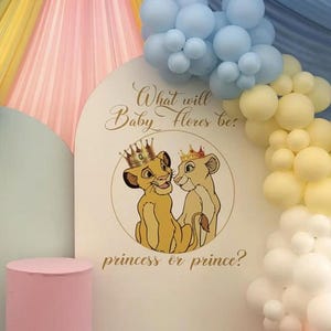 Custom Party backdrop Wall Decal Sticker Signs, Balloon Arch Wall Decoration, Gender Reveal, Baby Shower Decorations, Custom character decal