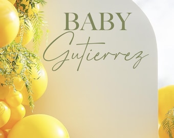 Custom Baby Shower Vinyl Decal | Personalized Party Sign Vinyl Lettering Decoration