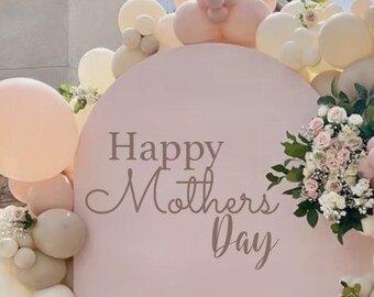 Sticker arche de ballons pour la fête des mères | Décoration fête des mères | Texte personnalisé pour mur de ballons | Sticker mural ballon personnalisé