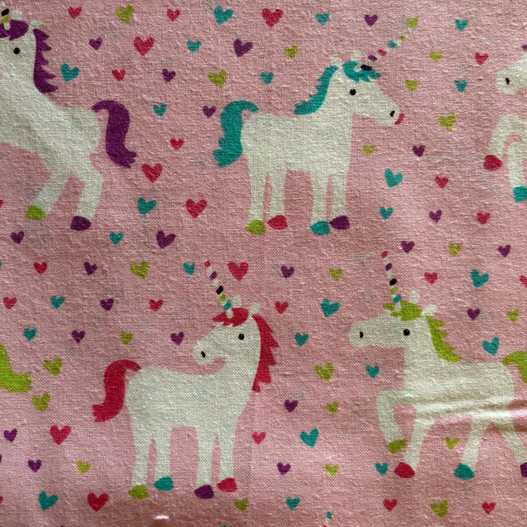 Pink Unicorn Print Fabric by the Yard | Purple Unicorn Print Fabric ...