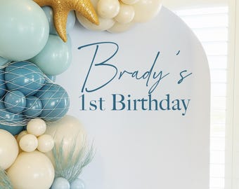 Custom Birthday Vinyl Decal Stickers | Personalized Party Sign Vinyl Lettering Birthday Decoration