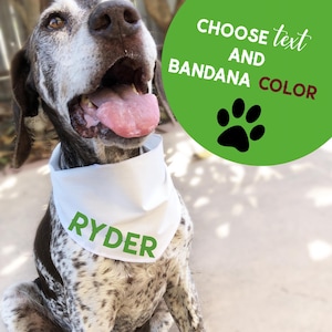 Personalized Dog Bandana, Pet Bandana, Dog Gifts, Tie on Bandana, Cat Bandana, Custom Name Dog Scarf Bandana, gift for dog, custom bandana