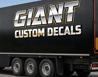 Giant Custom Decals or Text Vinyl Sticker | Custom text Sticker for Car | Custom Logo, Water proof Sticker Decal | Business Logo