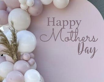 Sticker arche de ballons pour la fête des mères | Décoration fête des mères | Texte personnalisé pour mur de ballons | Sticker mural ballon personnalisé