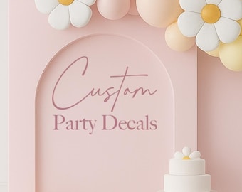 Custom Vinyl Decal | Personalized Party Sign Vinyl Lettering Birthday Decoration