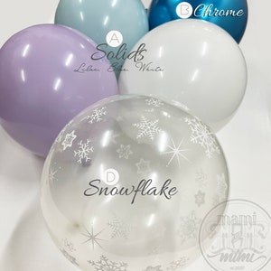 Frozen Winter Wonderland balloon garland arch DIY kit, Winter Ice Princess balloon arch Birthday Party decor, luxury double stuffed balloons