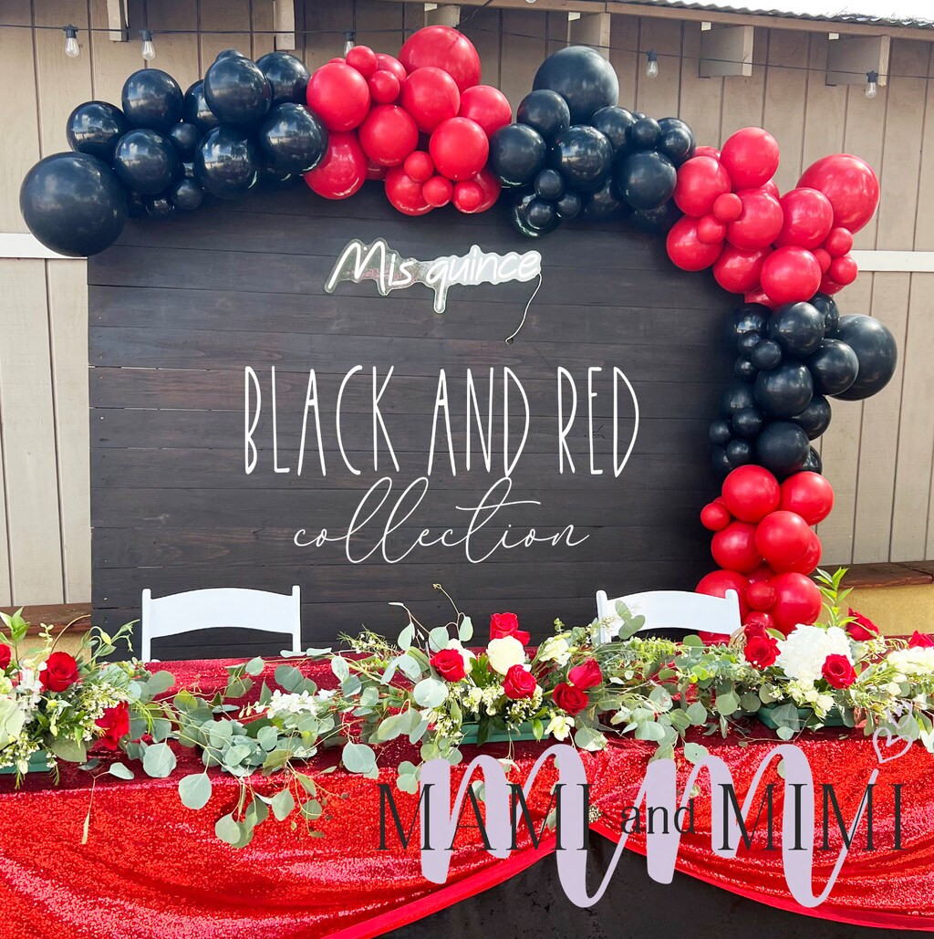 Kit Arco Di Palloncini In Lattice 126 Pezzi, Colori Rosso, Verde Scuro, Nero E Oro Metallizzato, Per Compleanni E Feste A Tema