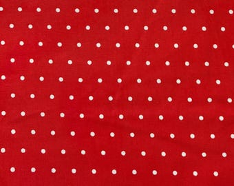 Red Polka Dot Fabric by the Yard | Kids Red Polka dot fabric | 100% Cotton Red Polka Dot Fabric By the Yard | Ready to Ship