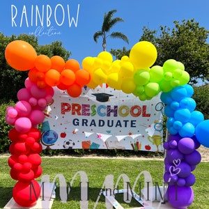 Rainbow Balloon Garland Arch Kit, Rainbow Birthday Party, Rainbow Balloon Centerpiece, Balloon Column Sculpture, Colorful Birthday Party
