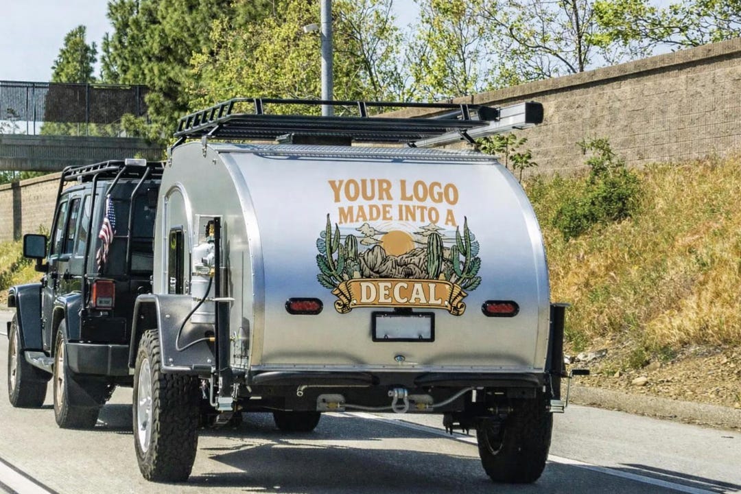 Your Custom Logo or Text Vinyl Decal Trailer Sticker | Custom Text ...