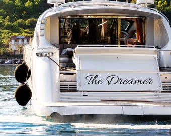 Custom Boat Decals Stickers | Choose your Font Color Size | Custom Vinyl Text Decals | Custom Stickers | Vinyl Lettering | Custom Wall Decal