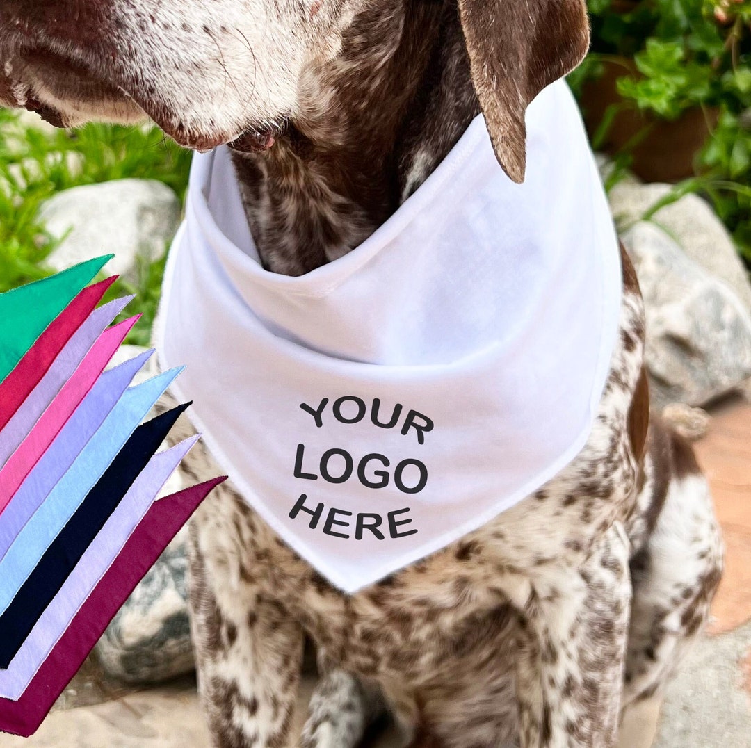 25 Pack Bulk Dog Grooming Logo Printed Dog Bandanas for Groomers
