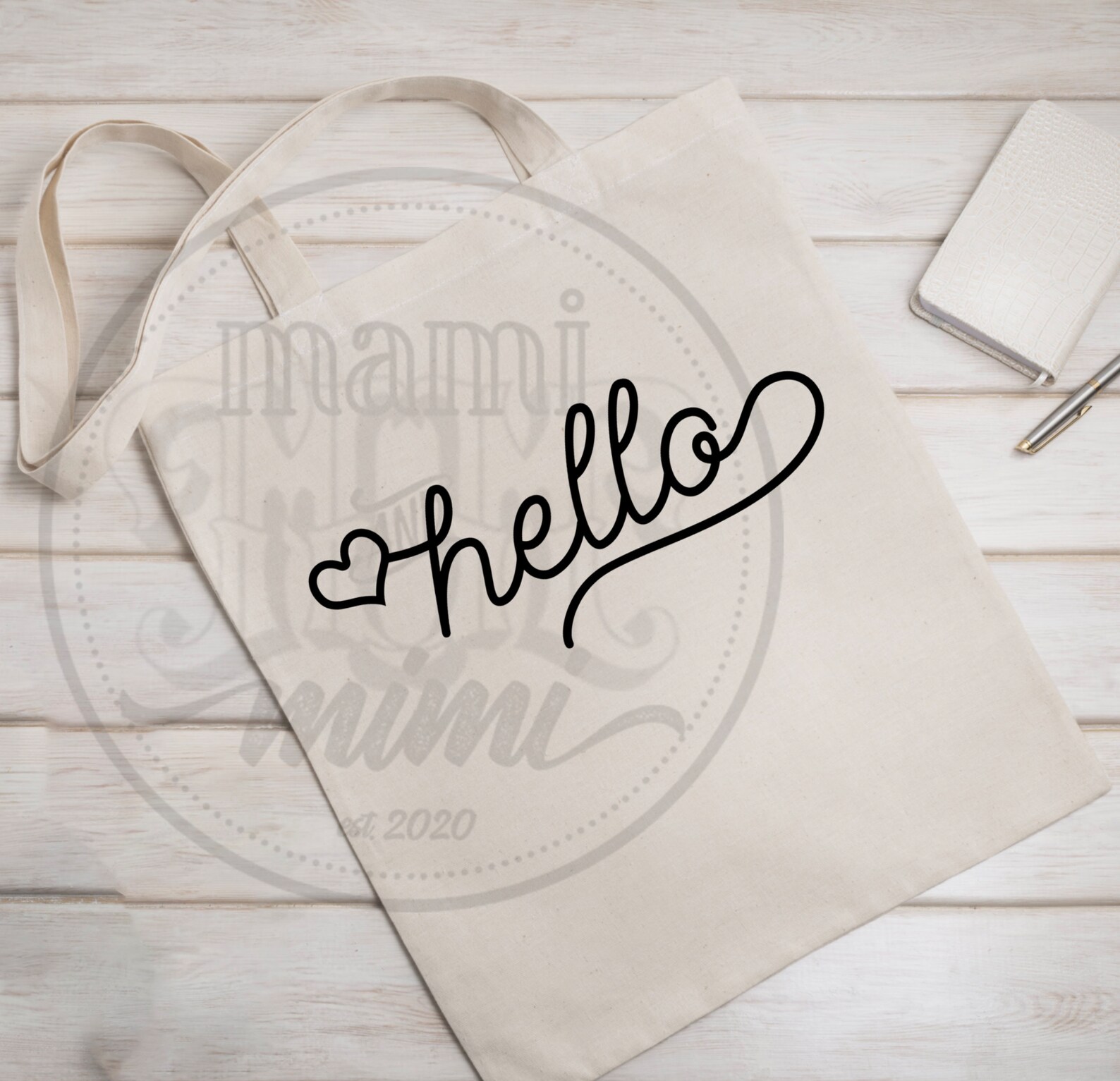 Hello SVG Digital File Download Hello Text With Heart SVG - Etsy