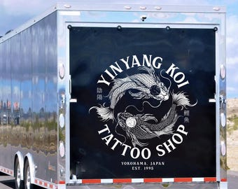 Your Custom Logo or Text Vinyl Decal Trailer Sticker | Custom text Sticker for Car | Custom Logo, Water proof Sticker Decal | Business Logo