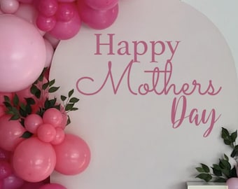 Sticker arche de ballons pour la fête des mères | Décoration fête des mères | Texte personnalisé pour mur de ballons | Sticker mural ballon personnalisé