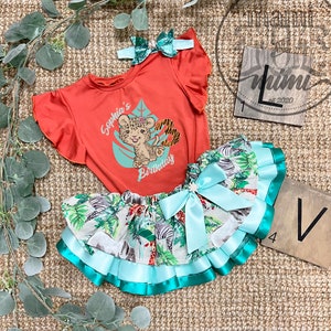 Leopard Safari Birthday Girl Tutu Outfit, personalized Girls custom birthday Gift, Girls Safari outfit, 1st Birthday, personalized girl gift