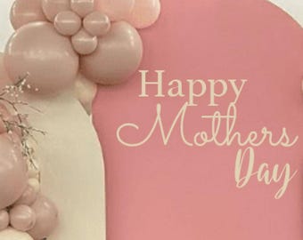 Sticker arche de ballons pour la fête des mères | Décoration fête des mères | Texte personnalisé pour mur de ballons | Sticker mural ballon personnalisé
