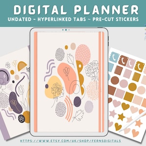 Digital Planner Bundle~ Undated ~ Use with  iPad or Android Devices with Goodnotes, Noteshelf, Notability, Xodo etc.