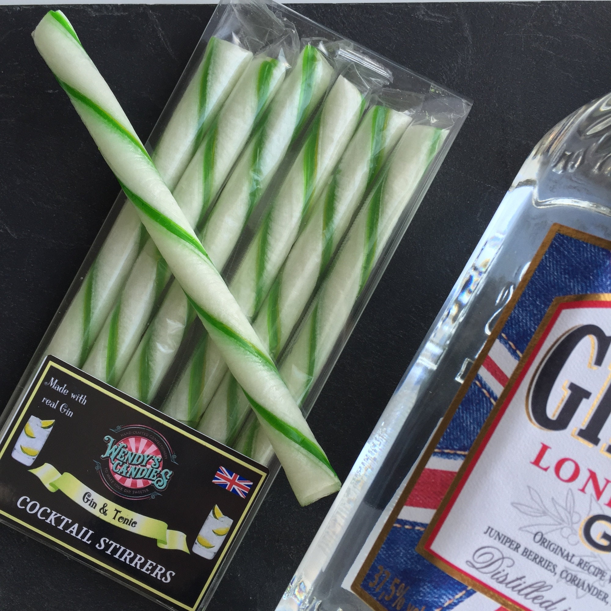 Wendy's Candies Gin Cocktail Stirrers Edible Cocktail Sticks Boiled
