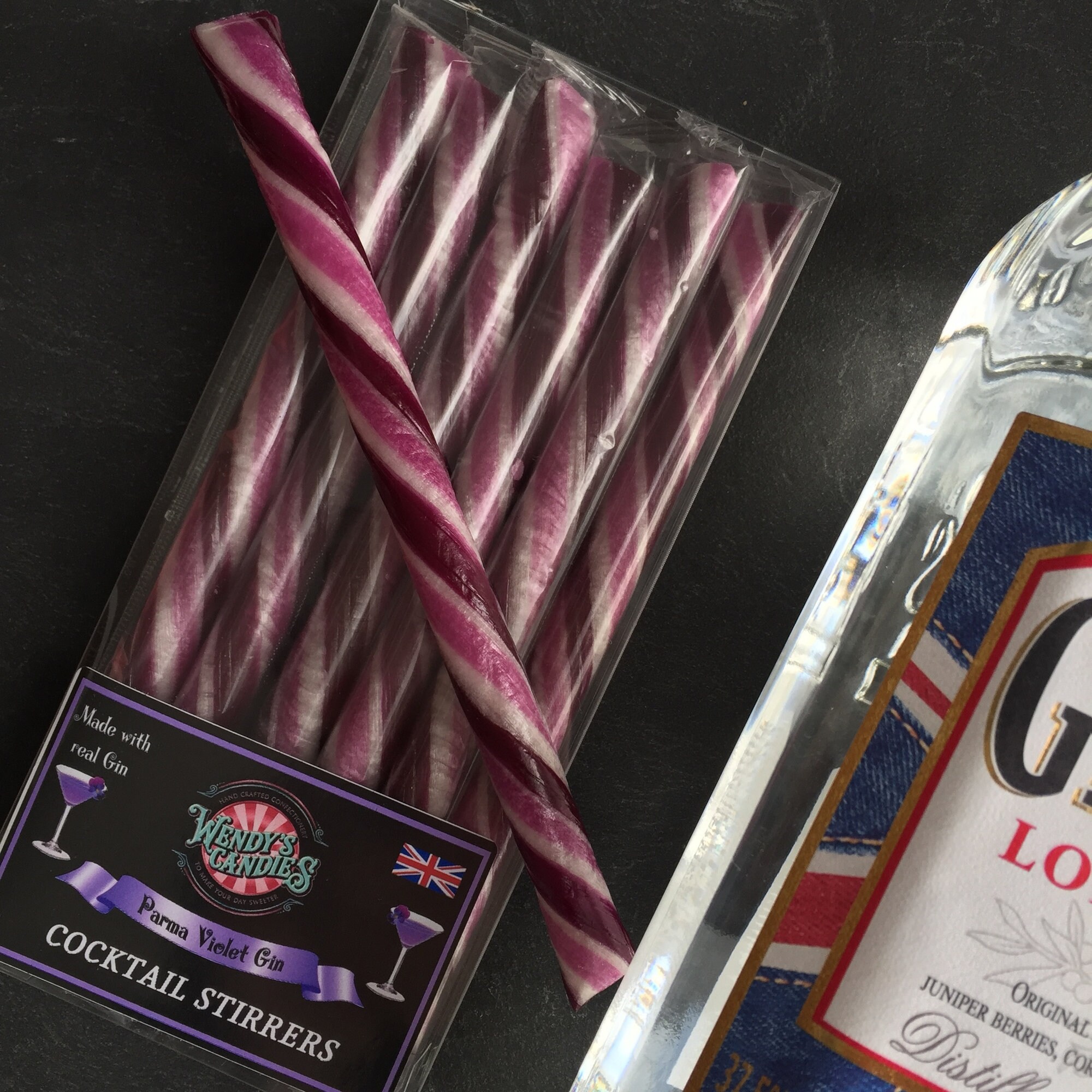 Wendy's Candies Gin Cocktail Stirrers Edible Cocktail Sticks Boiled