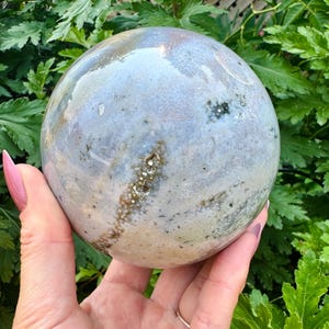 Large Orbicular Ocean Jasper Sphere - Madagascar - 1.17 kg