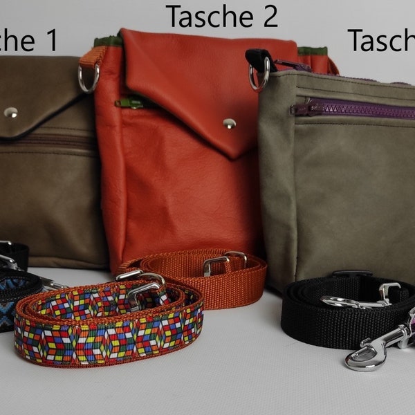 Leder Gassitasche Schultertasche Crossbag Mann Frau