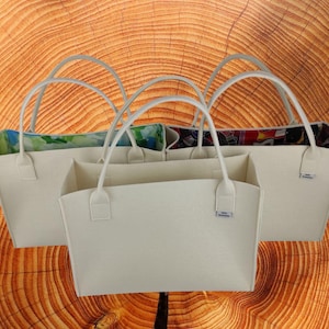 Grosse Filztasche, Henkeltasche, Filzshopper, Einkaufstasche